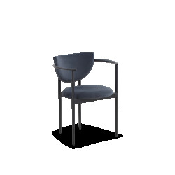 Njordec Lunar dining chair dark grey velvet