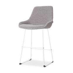 Nolon Nino-isa barkruk bouclé wit onderstel 65 cm