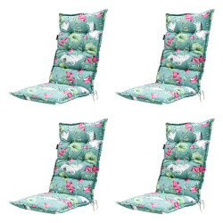 Madison tuinstoelkussen hoge rug 123x50 - vieve green 4 stuks