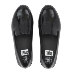 FitFlop Audrey™ crinkle-patent smoking slippers
