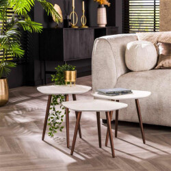 Hoyz salontafel point stone set van 3