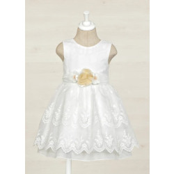 Abel & Lula Meisjes jurk organza borduursel -