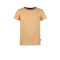 Moodstreet Meisjes t-shirt smiley aop licht