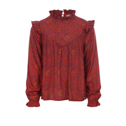 Looxs Revolution Meisjes blouse viscose framboos paisley