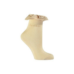 Le Chic Meisjes sokken met tule raven licht cappuccino
