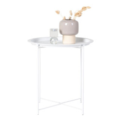 House Nordic Bastia side table side table in white powdercoated steel