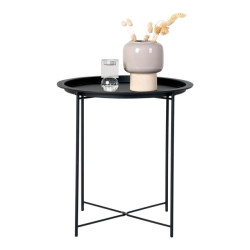 House Nordic Bastia side table side table in black powdercoated steel