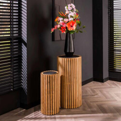 Hoyz bloemenzuil slate leisteen set van 2