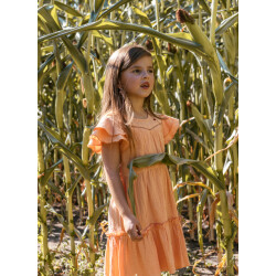 Looxs Revolution Jurkje orange peach voor meisjes in de kleur