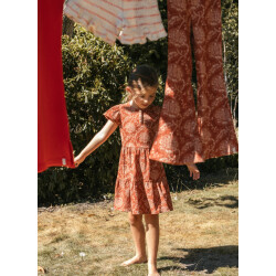 Looxs Revolution Zomerjurk indian flowers little & me voor meisjes in de kleur
