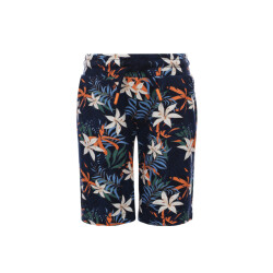 Common Heroes Navy sweat short hawaii flower voor jongens in de kleur