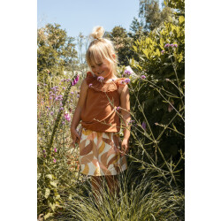 Looxs Revolution Broderie top pecan voor meisjes in de kleur