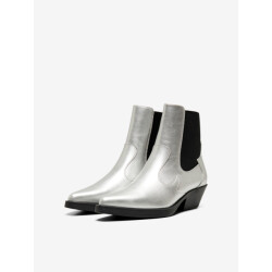 Only Onlbronco-2 short pu foil cowboy bo zilverkleurig