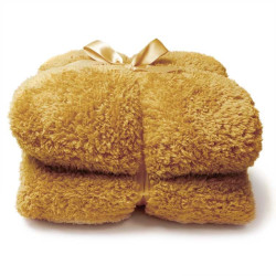 Unique Living plaid teddy 150x200cm honey