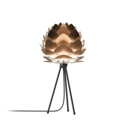 Umage Aluvia mini tafellamp brushed bronze met tripod zwart Ø 40 cm