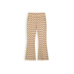 NoBell Meisjes flair broek wave aop sasay lemoncurd