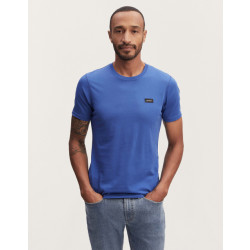 Denham Slim tee model jersey t-shirt bright cobalt