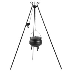 CookKing 180 cm tripod with 13 l cast-iron african pot + winch