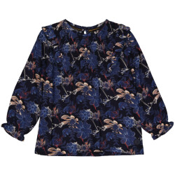 Levv Meisjes blouse birgit aop donker bloemen