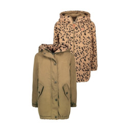 Like Flo Meisjes winterjas reversibel army