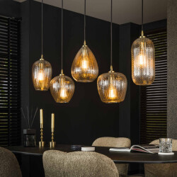 Hoyz Hoyz hanglamp 5l diamond grain mix / diamond glass