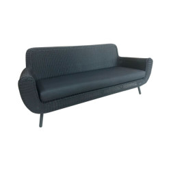 Eurofar Jonah 3 seater sofa (000314) steel dark grey & powder coated anthracite (legs)