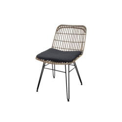 Eurofar Flamingo dining chair without armrest steel bamboo look