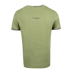 Tommy Hilfiger T-shirt met contrast mouw faded olive
