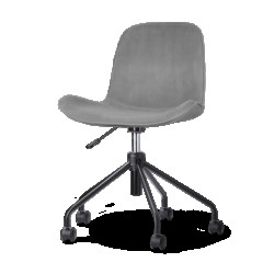 Nolon Nout-fé bureaustoel velvet zwart onderstel