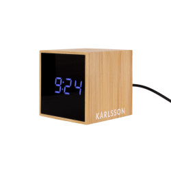 Karlsson wekker mini cube bamboo bamboe