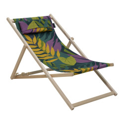 Madison houten strandstoel iven green 120x55cm