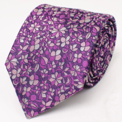 Tresanti Bright | silk tie with drawn floral motif |