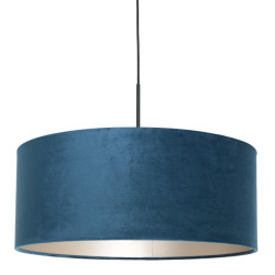 Steinhauer Hanglamp met blauwe kap sparkled light blauw