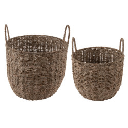 Present Time basket set save large, set 2pcs, sizes small: diameter 26cm, height 22cm -