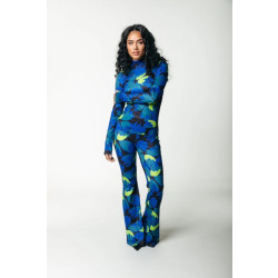 Colourful Rebel Moved flower peached extra flare pants dessin