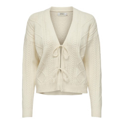 Only Onlfia ls string cable cardigan knt off-white