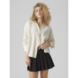 Vero Moda Vmqueeny ls oversize shirt wvn ga n beige