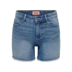 Only Onlblush mid sk raw dnm shorts noos blue denim