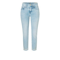 MAC Jeans rich cropped fringe blue denim