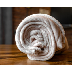 Luna Coral fleece blanket 150 x 200 cm light pink