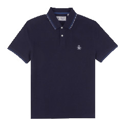 Original Penguin Polo sticker pete tipped navy