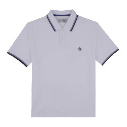 Original Penguin Polo sticker pete tipped white