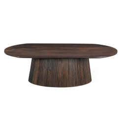 Livingfurn salontafel salvator walnut oval 120 mangohout