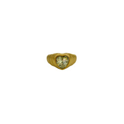 Bonnie studios Bs545 green heart ring