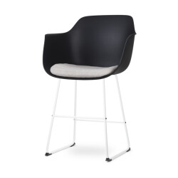 Nolon Nino-liz barkruk met beige zitkussen wit onderstel 65 cm