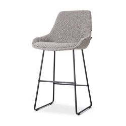 Nolon Nino-isa barkruk bouclé zwart onderstel 65 cm