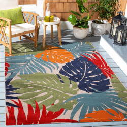 Muratap Binnen en buiten vloerkleed floral outdoor laagpolig tapijt 80x200 cm