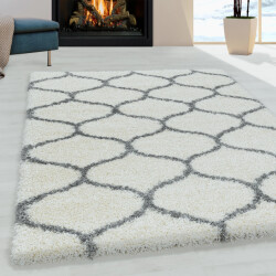 Muratap Opera soft shaggy hoogpolig vloerkleed cream- 160x230 cm