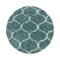 Muratap Opera soft shaggy rond hoogpolig vloerkleed / turquoise- 160 cm rond
