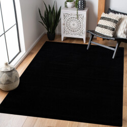 Muratap Uni effen laagpolig vloerkleed modern 200x200 cm vierkant